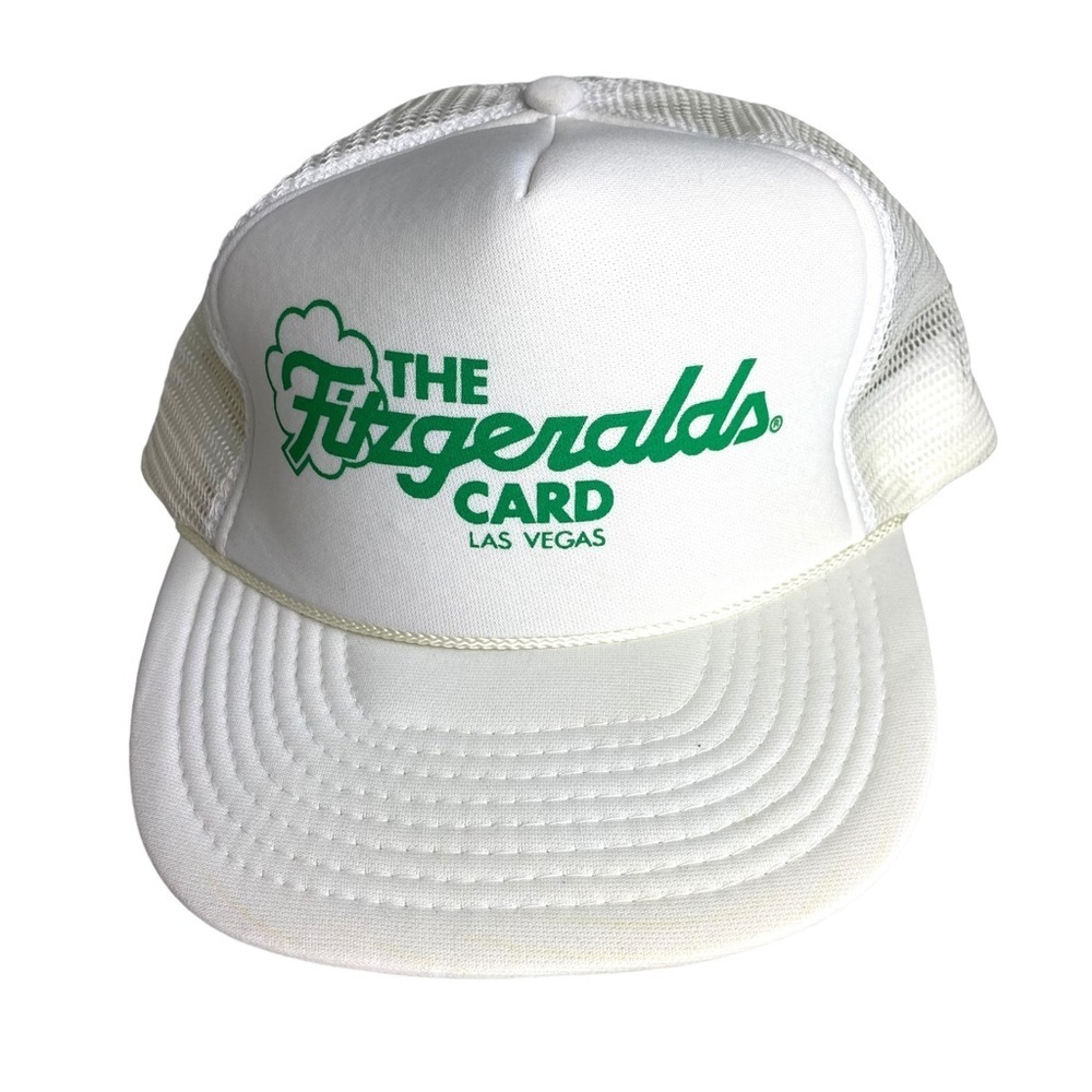 VTG Rope Cap The Fitzgeralds Card Las Vegas Mesh Snapback Trucker Hat‎ Dad 90s